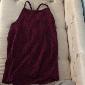 lace maroon tank top
